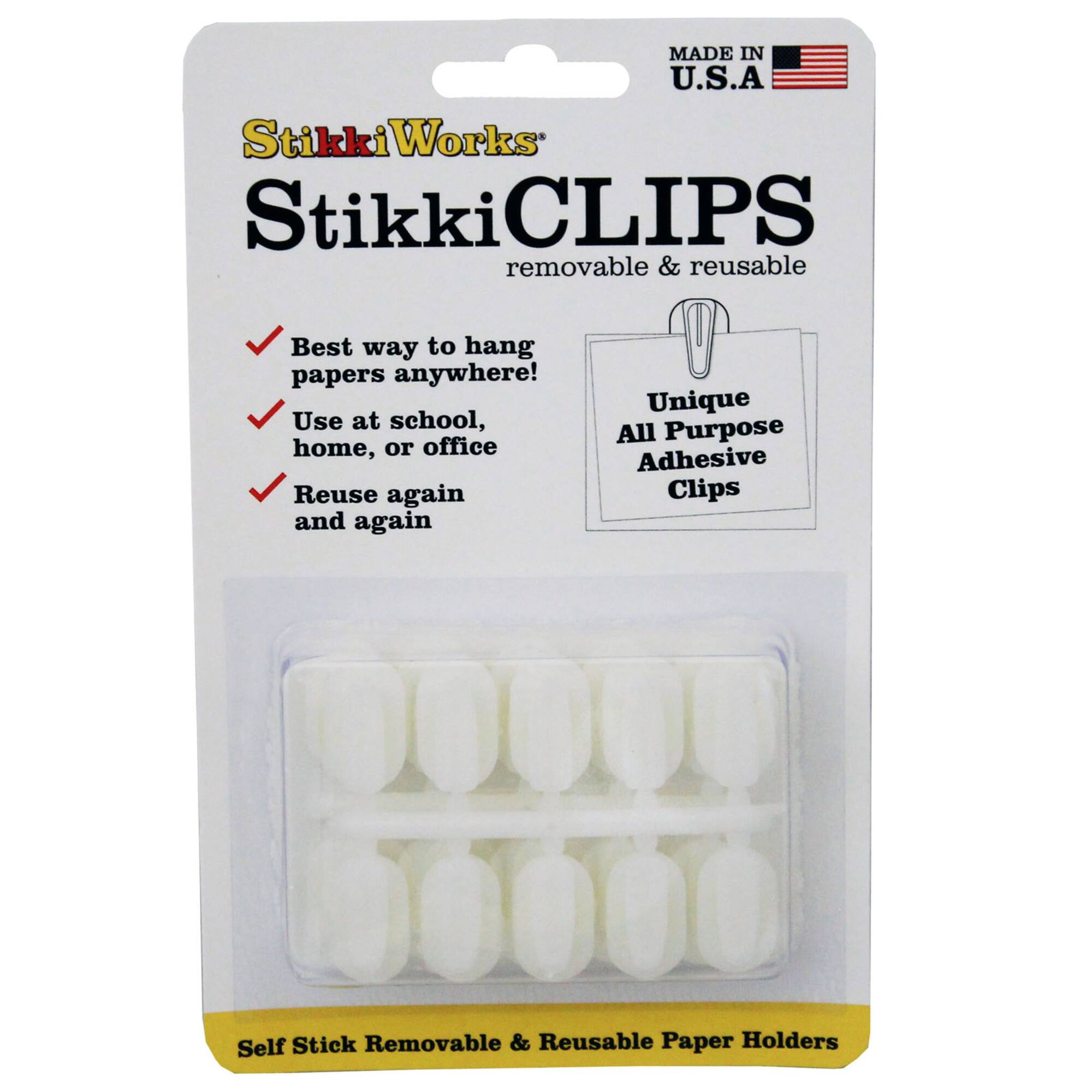 StikkiCLIPS™ White, 6 Packs of 120